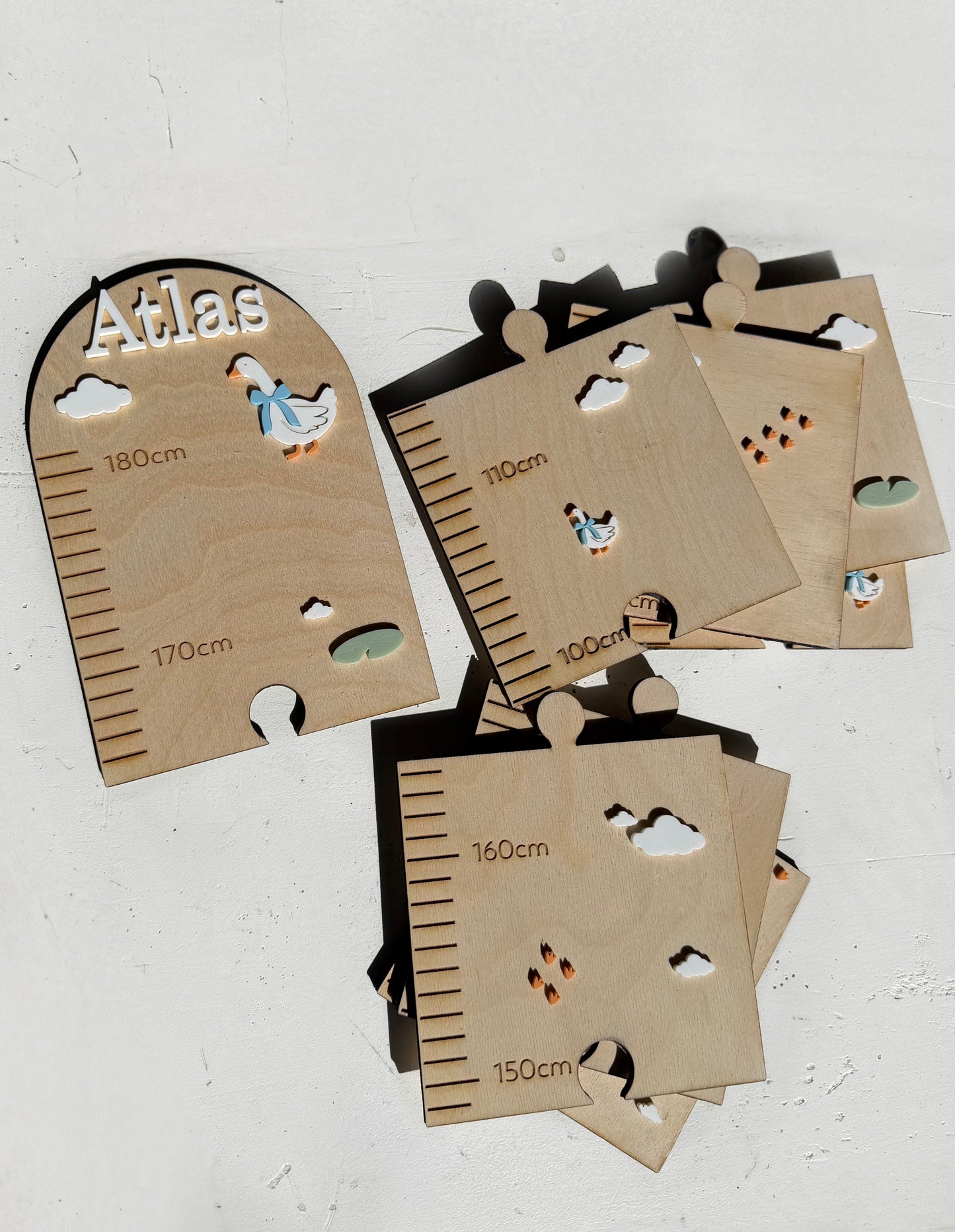 Personalised Goose Wooden Height Chart