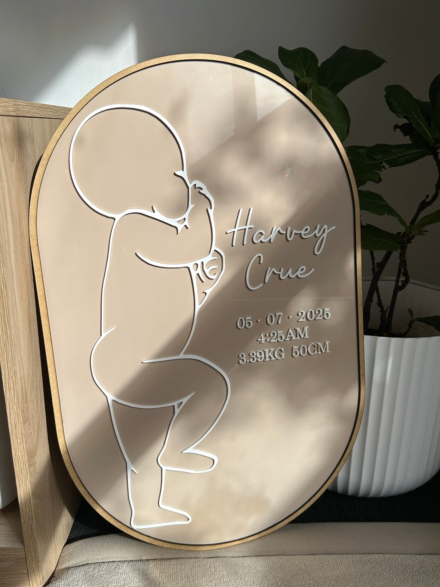 1:1 Scale Custom Birth Plaque