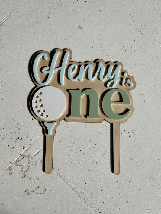 Golf Themed Cake Topper