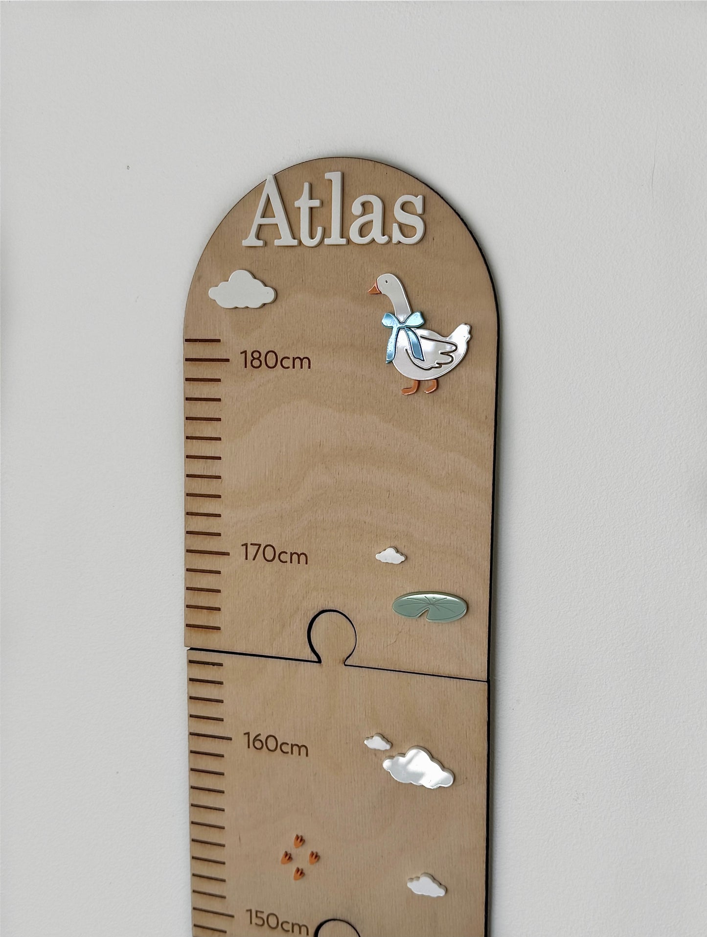 Personalised Goose Wooden Height Chart