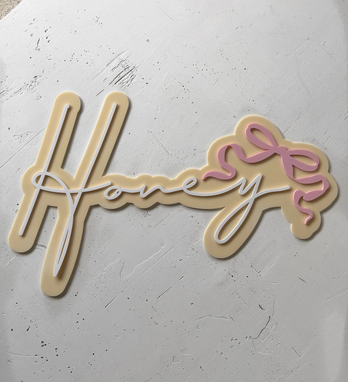 Double Layered Bow Acrylic Name Sign