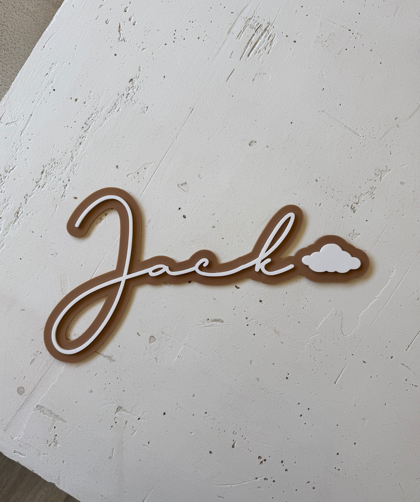 Double Layered Cloud Acrylic Name Sign
