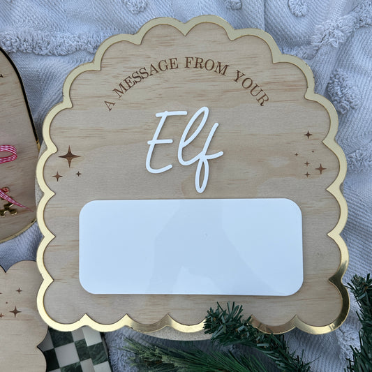 Elf Message Plaque 30cm