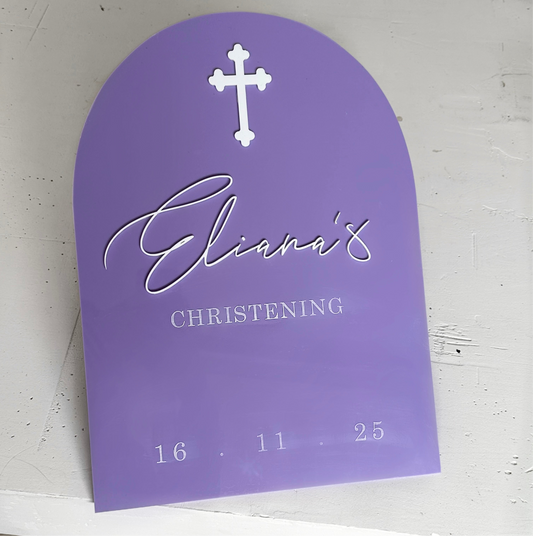Christening Acrylic Sign
