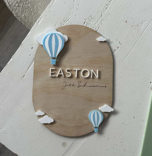 Hot Air Balloon Birth Announcement