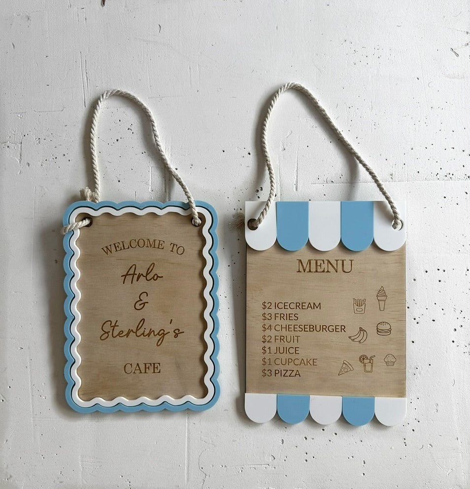Play Cafe Sign