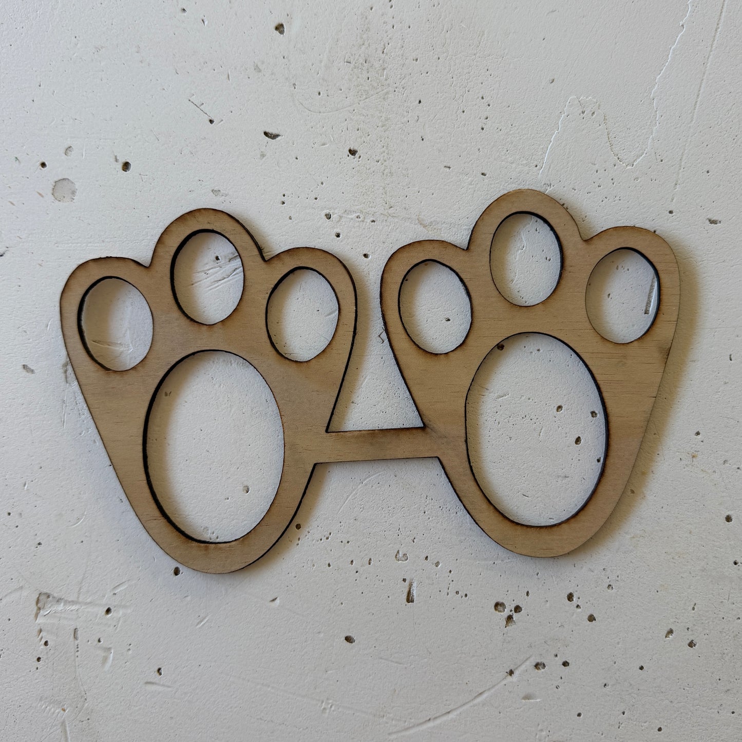 Wooden Bunny Footprint Stencils