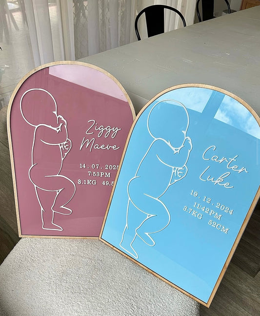 1:1 Scale Custom Birth Plaque