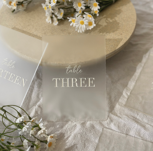 Acrylic Table Numbers