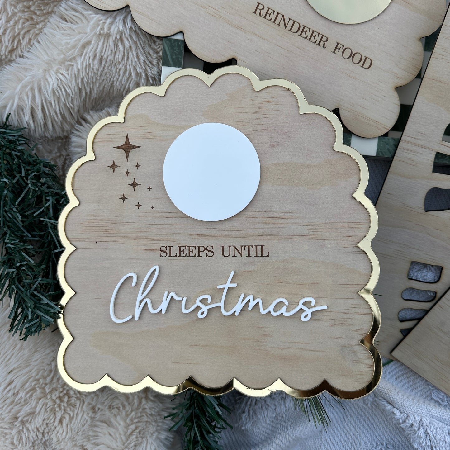 Countdown to Christmas Plaque 20cm
