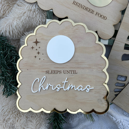 Countdown to Christmas Plaque 20cm