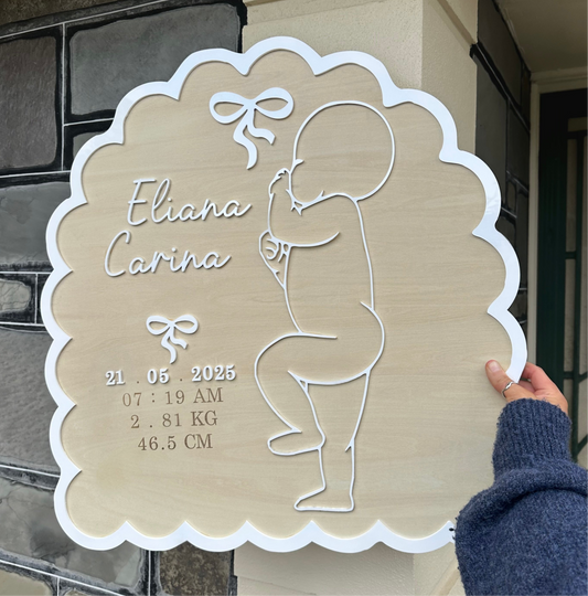 1:1 Scale Custom Birth Plaque
