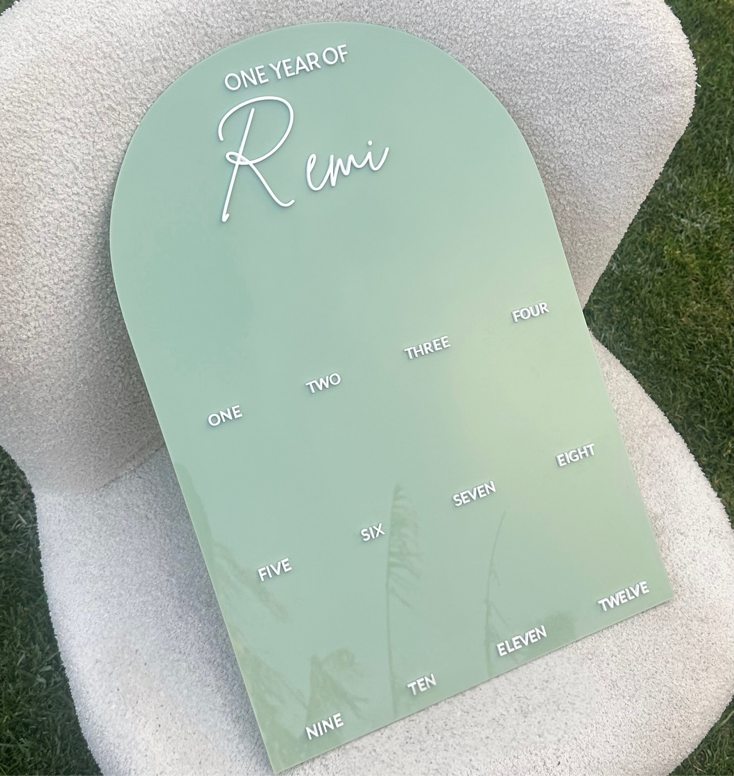 Acrylic 'My First Year' Photoboard