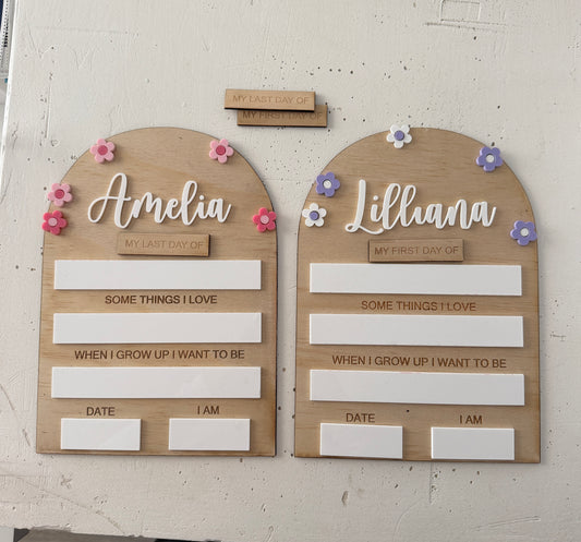 Daisy ‘My First Day’ Board