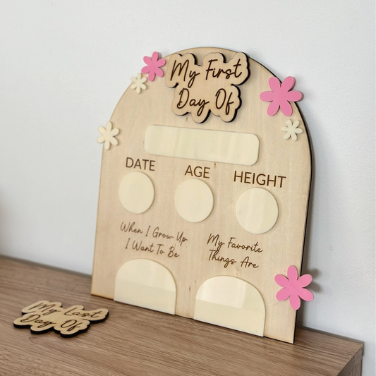 My First/Last Day Plaque