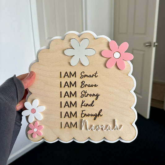 Positive Affirmations Plaque