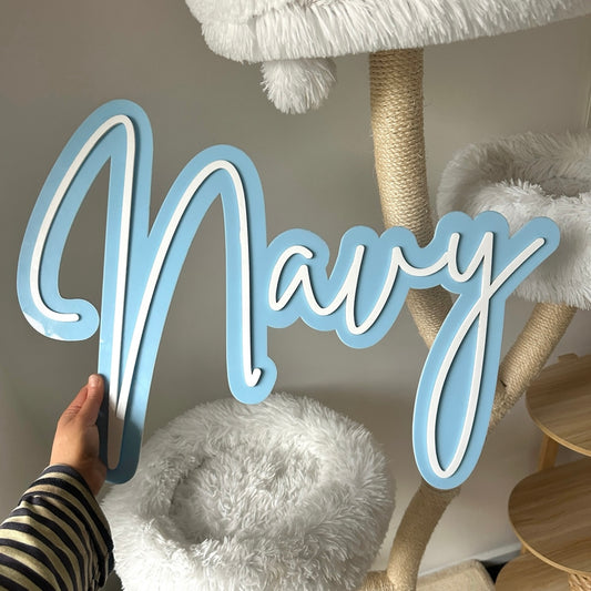 Double Layered Acrylic Name Sign